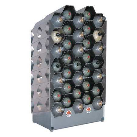 AIR SYSTEMS INTL SCBA Rack, Aluminum, 35 Cylinder AK40-35