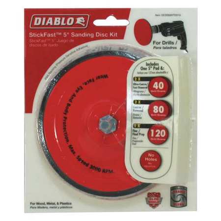 DIABLO Sanding Disc Kit, 5" DCD050KITD01G