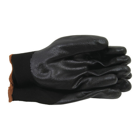 BLACKCANYON OUTFITTERS Nitrile Coated Gloves, Palm Coverage, Black, L, PR 37150/L