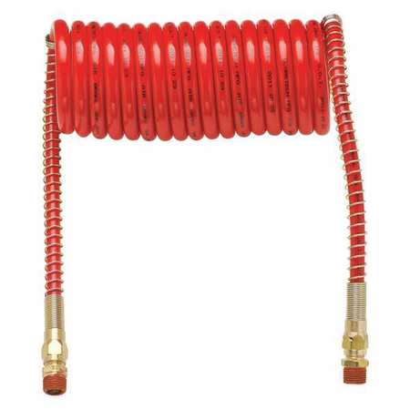 GLOBETECH MANUFACTURING Coiled Airline, 15ft., 12 Leads, Red 151212R