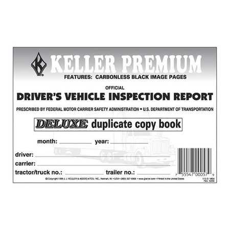 J.J. Keller Drivers Vehicle, Inspection, Report Book 115B
