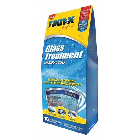 Rain-X Glass Cleaner Treatment Wipes, 10 Count 630021