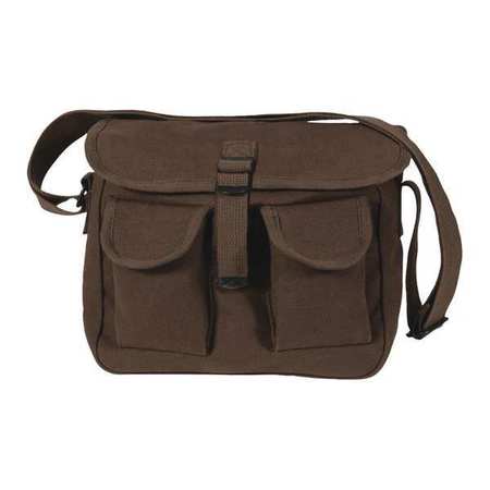 Rothco Bag/Tote, Canvas, Ammo Shoulder Bag, Brown, Black, 100% Water Resistant Cotton Canvas 2267
