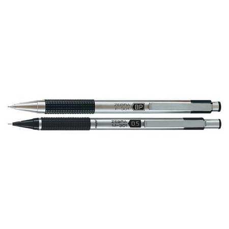 ZEBRA TECHNOLOGIES Mechanical Pencil/Fine pt., Pen Set, Black 57011