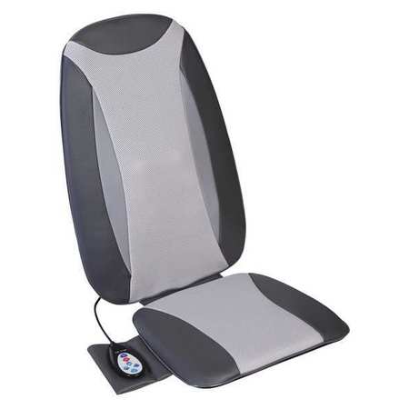 Relaxzen Back Shiatsu Massage Cushion, Heat, Gray 60-2950L