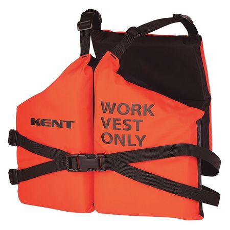 Kent Safety Life Work Vest, Nylon, Orange 151100-200-004-15