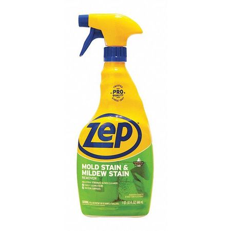 ZEP 32 oz. Mold Mildew Stain Remover, Trigger Spray Bottle, 12 PK ZUMILDEW32