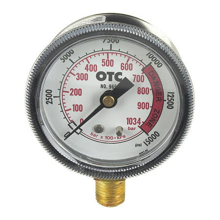 OTC Pressure Gauge, 2-Scales, 10000 Psi, 2.5" 9654