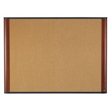 3M Cork Bulletin Board 4 ft. x 3 ft., Mahogany Frame C4836MY