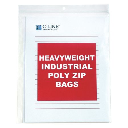 C-LINE PRODUCTS Poly Zip Bag 11" x 8.5", PK50 47911