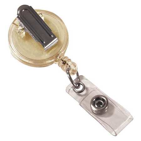 C-Line Products Retract Badge Reel, Clip-On, Clear, PK12 88207