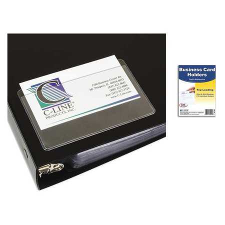 C-Line Products Bus Card Holder, Top, 2 x 3.5", PK50 70257BNDL5PK