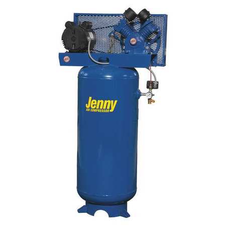 JENNY Air Compressor, Stationary, 17.8cfm, 125psi, Tank Size: 80 gal. G5A-80V-460/3