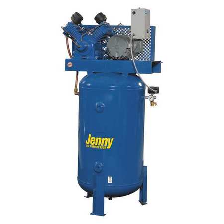 JENNY Air Compressor, Stationary, 17.5cfm, 175psi, Max. Pressure: 175 psi W5B-80V-460/3