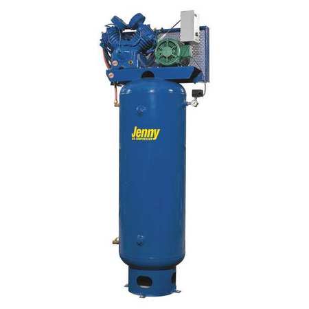 JENNY Air Compressor, Stationary, 35.2cfm, 175psi, Free Air CFM @ Max. Pressure: 43.6 U10B-80V-208/3