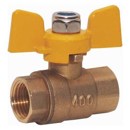 Midwest Control Brass Ball Valve, 3/4" FPT, 400 CWP F400-75TH