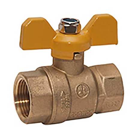 MIDWEST CONTROL Brass Ball Valve, 1/4" FPT, 400 CWP FBB-25TH