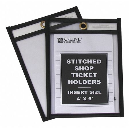 C-Line Products Shop Ticket Holders, 2 Side, 4 x 6", PK25 46046