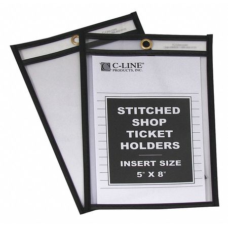 C-LINE PRODUCTS Shop Ticket Holders, 2 Side, 5 x 8", PK25 46058