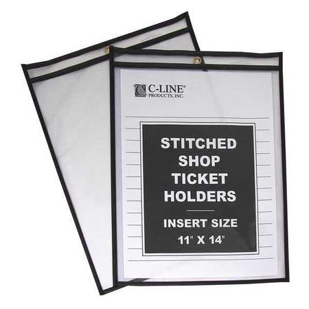 C-LINE PRODUCTS Shop Ticket Holders, 2 Side, 11 x 14", PK25 46114