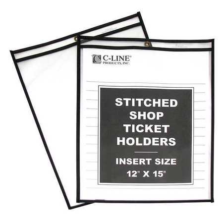C-LINE PRODUCTS Shop Ticket Holders, 2 Side, 12 x 15", PK25 46125