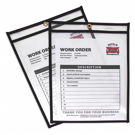 C-Line Products Shop Ticket Holders, Clear, 9 x 12", PK25 46912