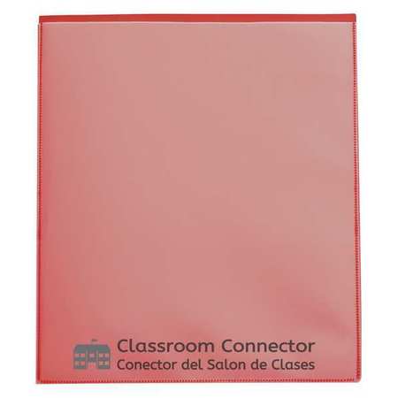 C-Line Products Classroom Connector Folders, Red, PK25 32004