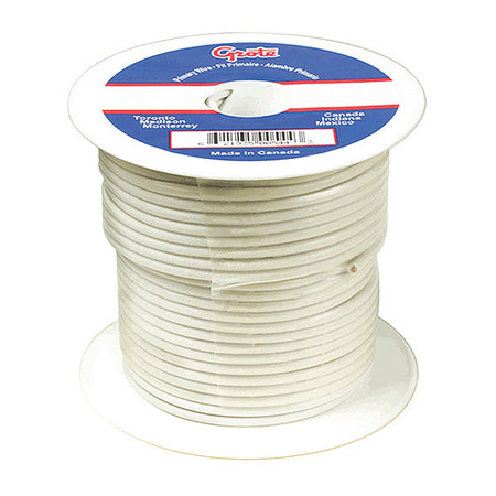 GROTE Primary Wire, 14 Gauge, White, 100 ft.Spool 87-7007