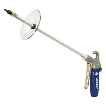 EXAIR Safety Air Gun, 8.3 CFM, 36" Ext, Shield, Body Material: Cast Aluminum 1298-PEEK-36-CS