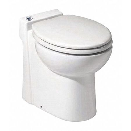 Saniflo Sanicompact 48 Macerating Toilet, White, 0.8 gpf, Floor Mount, Round, White 023