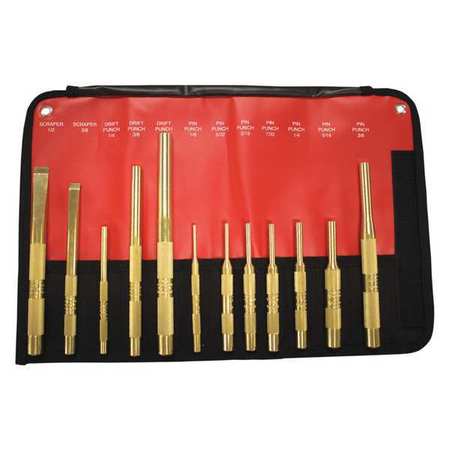 Mayhew Brass Punch and Scraper Set, 12pcs 67012