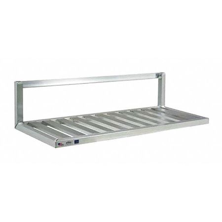 NEW AGE Aluminum Wall Shelf, 20"D x 36"W x 12"H, Silver 97285