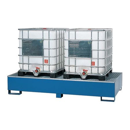 Enpac Double IBC Tote Spill Pallet, Steel, 10000 lb., Steel 9480-BU