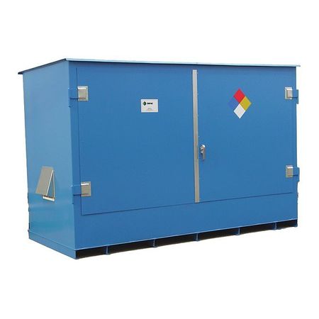 ENPAC Double IBC HazMat Storage Locker, 153x70x88" 9580-WH
