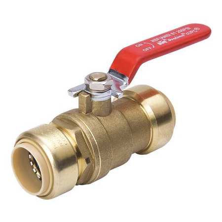 Pro-Line Ball Valve, Brass Push Fit, Full, 3/4" PK15 107-064