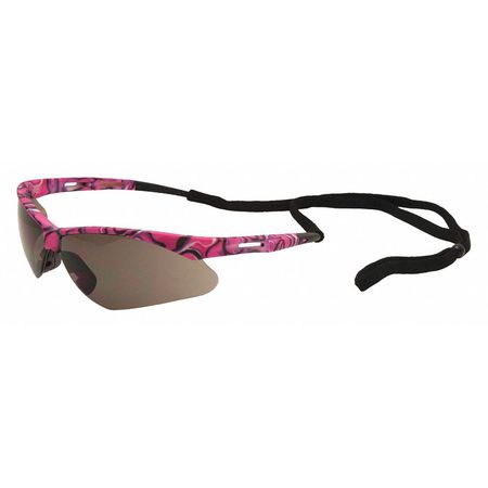 Erb Safety Safety Glasses, Pink Camo Frame, Gray, Gray Scratch-Resistant 15342