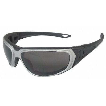 ERB SAFETY Safety Glasses, Wraparound Gray Anti-Fog 18001