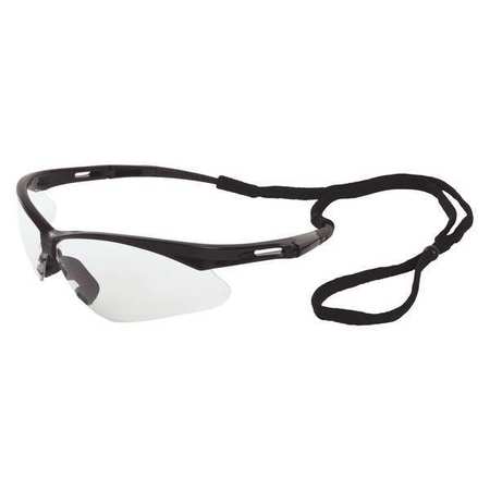 ERB SAFETY Safety Glasses, Black Frame, Clr, Anti-Fog, Clear Anti-Fog, Scratch-Resistant 15325