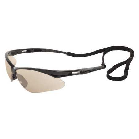 ERB SAFETY Safety Glasses, Black Frame, In/Out, Mirror, Indoor/Outdoor Mirror Scratch-Resistant 15330