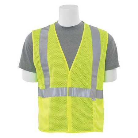 ERB SAFETY XL Hi-Viz Safety Vest, Lime 14512
