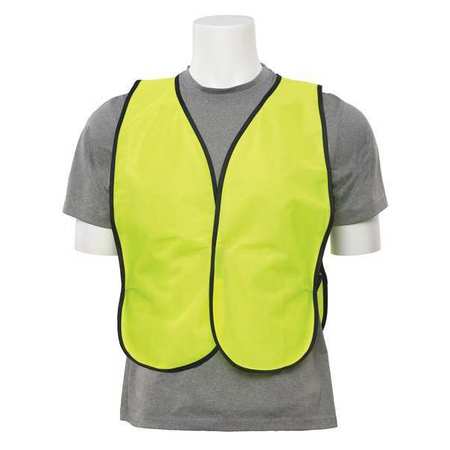 ERB SAFETY Safety Vest, Polyester, HiViz, Lime, OneSize 14098