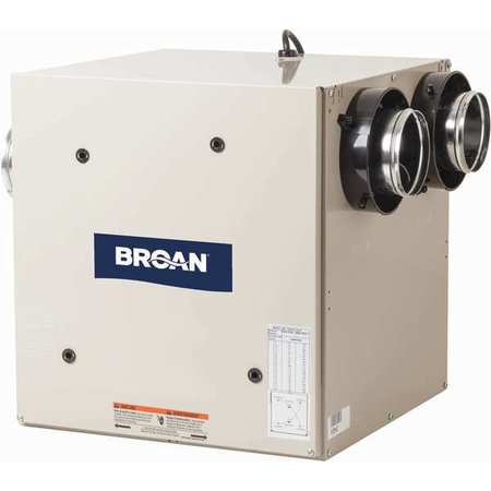 Broan Recovery Ventilator, 70 CFM Mx, Side Ports ERV70S