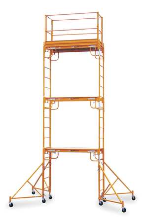 Bil-Jax Scaffold Tower, Steel, 1,000 lb Load Capacity, 2 to 17 ft Platform Height 0127-006-3