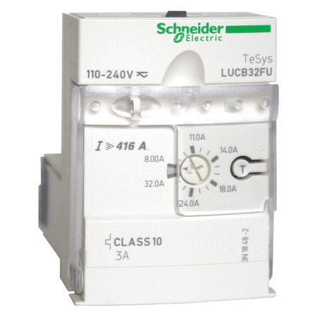 SCHNEIDER ELECTRIC Overload Module, 8 to 32A, Class 10, 3P LUCB32FU