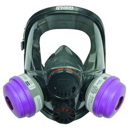 HONEYWELL NORTH Full Facepiece Respirator, 7600 Series, Includes Speaking Diaphragm, Medium/Large Z760008A