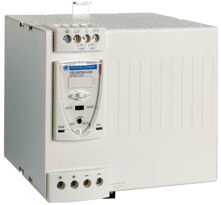 SCHNEIDER ELECTRIC DC Power Supply, 100/120V AC; 200/240V AC, 24V DC, 480W, 20A, DIN Rail ABL8RPM24200