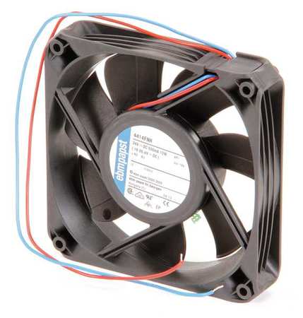 EBM-PAPST Axial Fan, Square, 24V DC, 132.4 cfm, 4 2/3 in W. 4414FNH