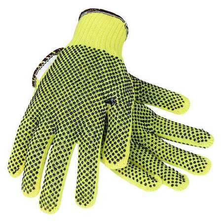 Condor Cut Resistant Coated Gloves, A2 Cut Level, PVC, L, 1 PR 6AC97
