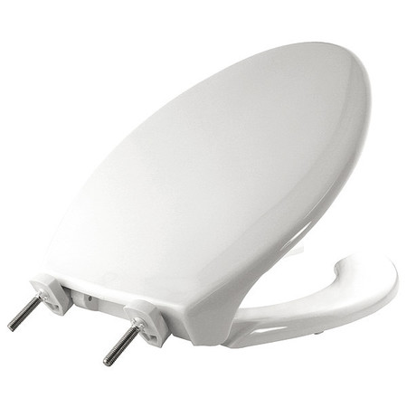 Bemis Toilet Seat, With Cover, Plastic, Elongated, White 7850TDG-000