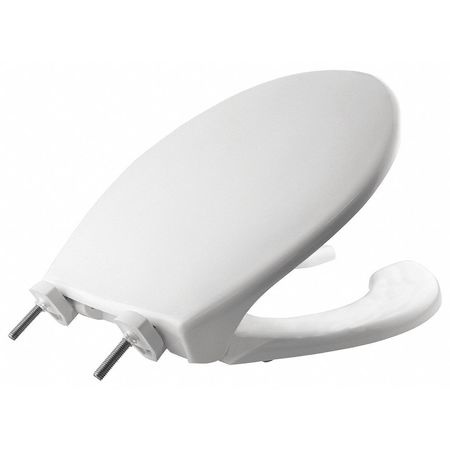 Bemis Toilet Seat, With Cover, Plastic, Round, White 7750TDG-000